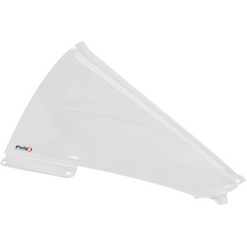 Clear Puig Z-Racing windscreen for a Ducati Panigale track motorcycle