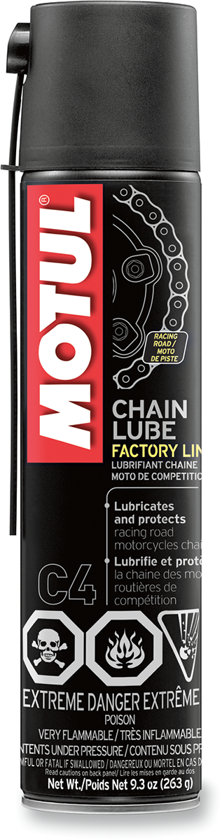 Motul Factory Line motorcycle chain lubricant aerosol