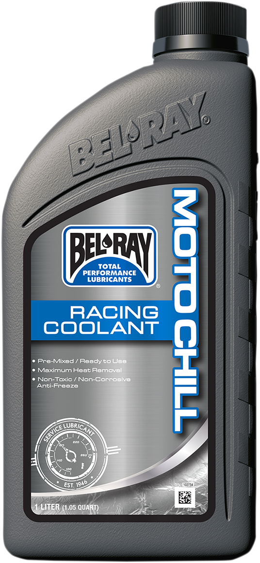 Bel-Ray racing motorcycle coolant bottle for cooling-system service