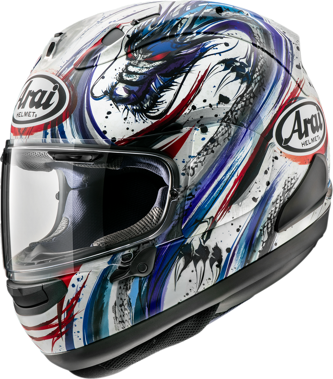 Arai Corsair-X full-face motorcycle helmet representing certified riding helmets