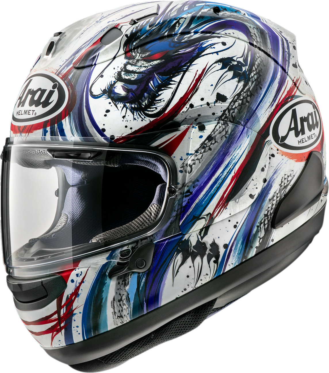 Arai Corsair-X full-face motorcycle helmet representing certified riding helmets