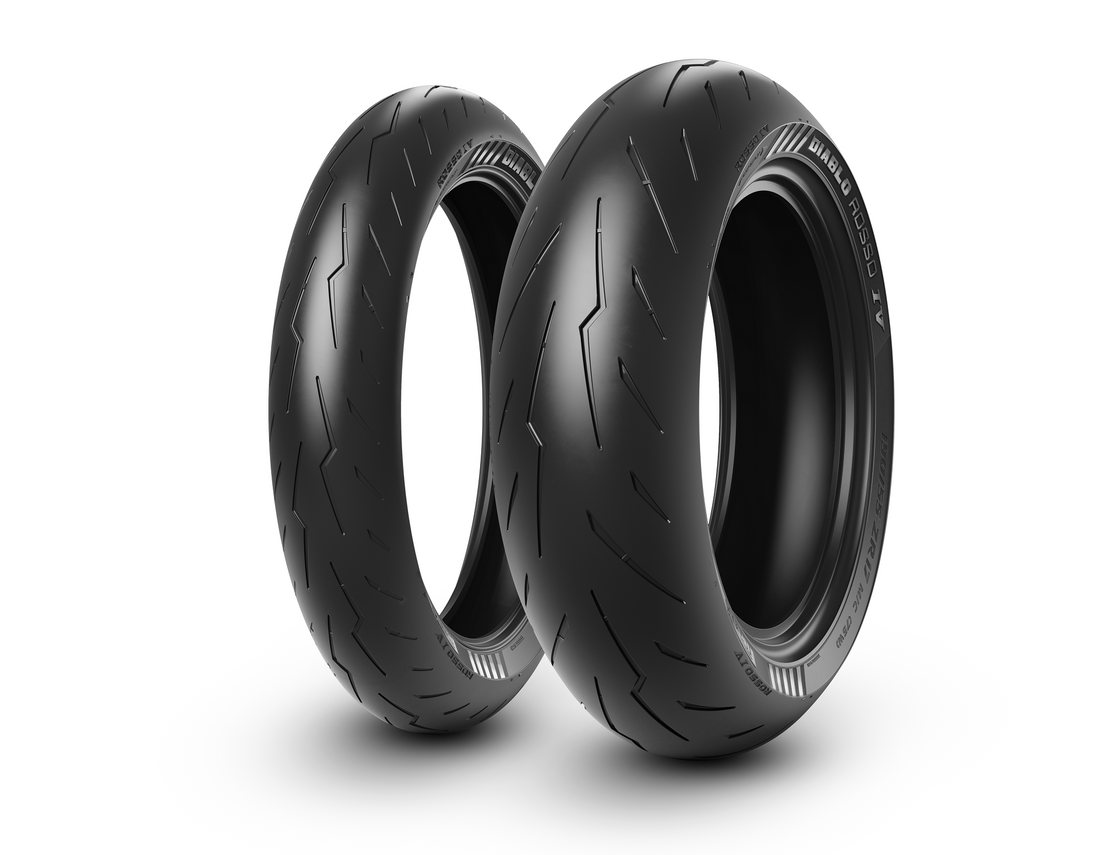 Pirelli sport motorcycle rear tire ready for wear inspection