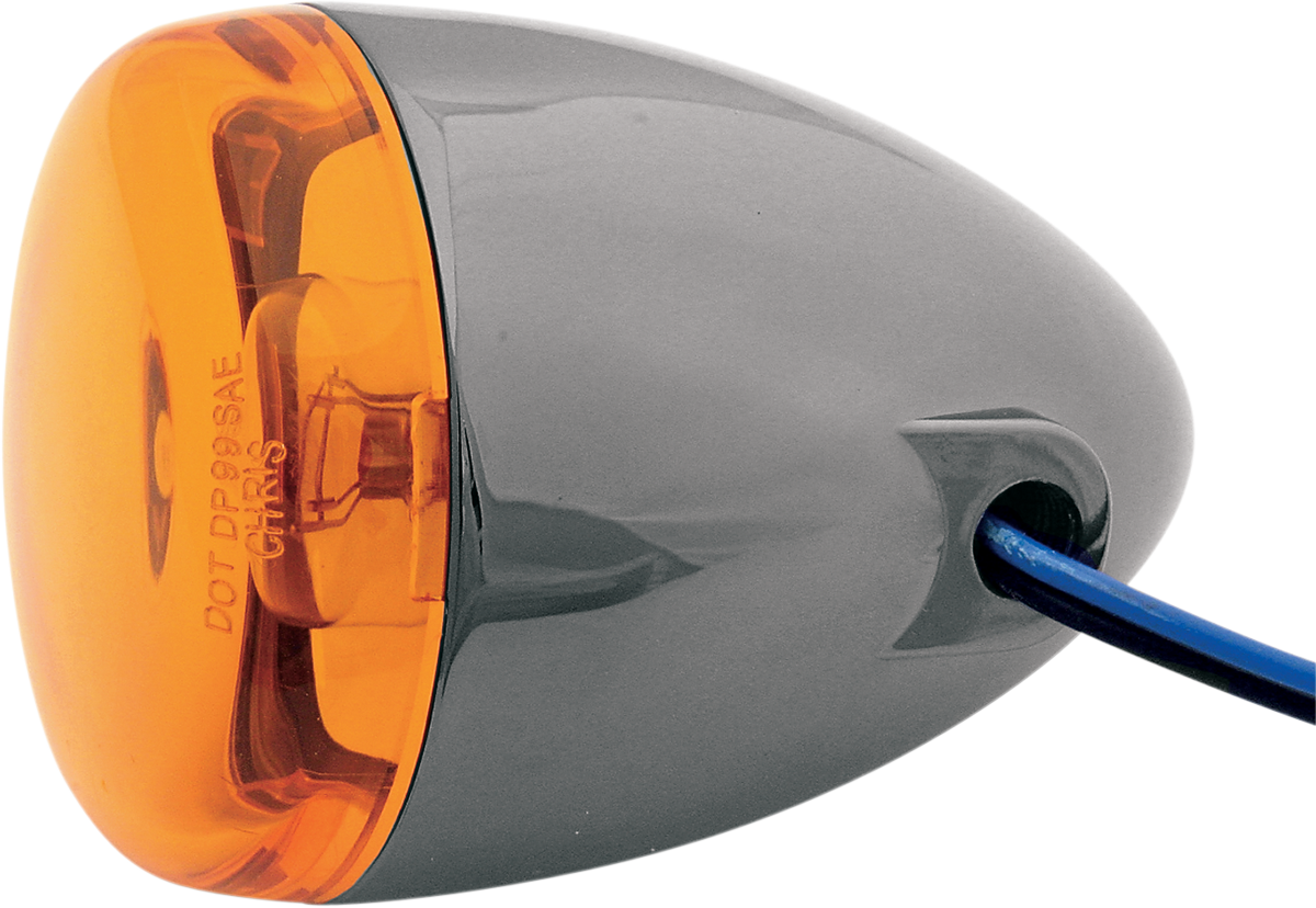 CHRIS PRODUCTS LED Turn Signal - Black Nickel/Amber 2020-0153