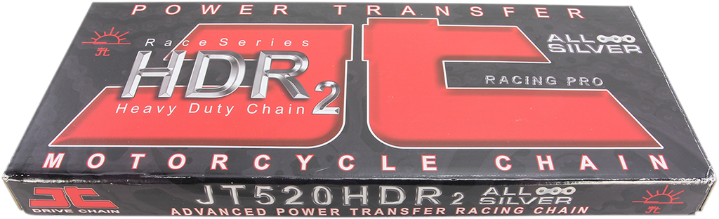 JT CHAINS 520 HDR Nickel Race Chain - 520 HDR / Nickel Race Chain / 120 Links 1220-0390