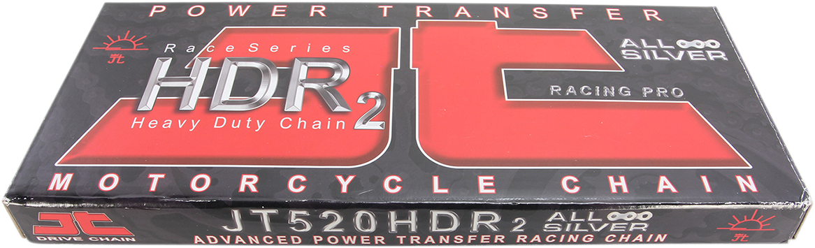 JT CHAINS 520 HDR Nickel Race Chain - 520 HDR / Nickel Race Chain / 120 Links 1220-0390