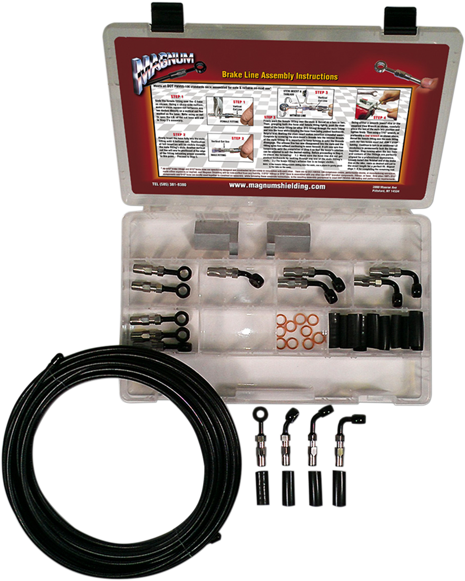 MAGNUM SHIELDING BYO® Build-Your-Own Brake Line Basic Builder Kit - BYO Brake Line Basic Builder Kit / Black 1741-4463