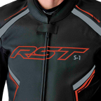RST S-1 CE Men's Leather Jacket - Black / Grey / Red - View 24