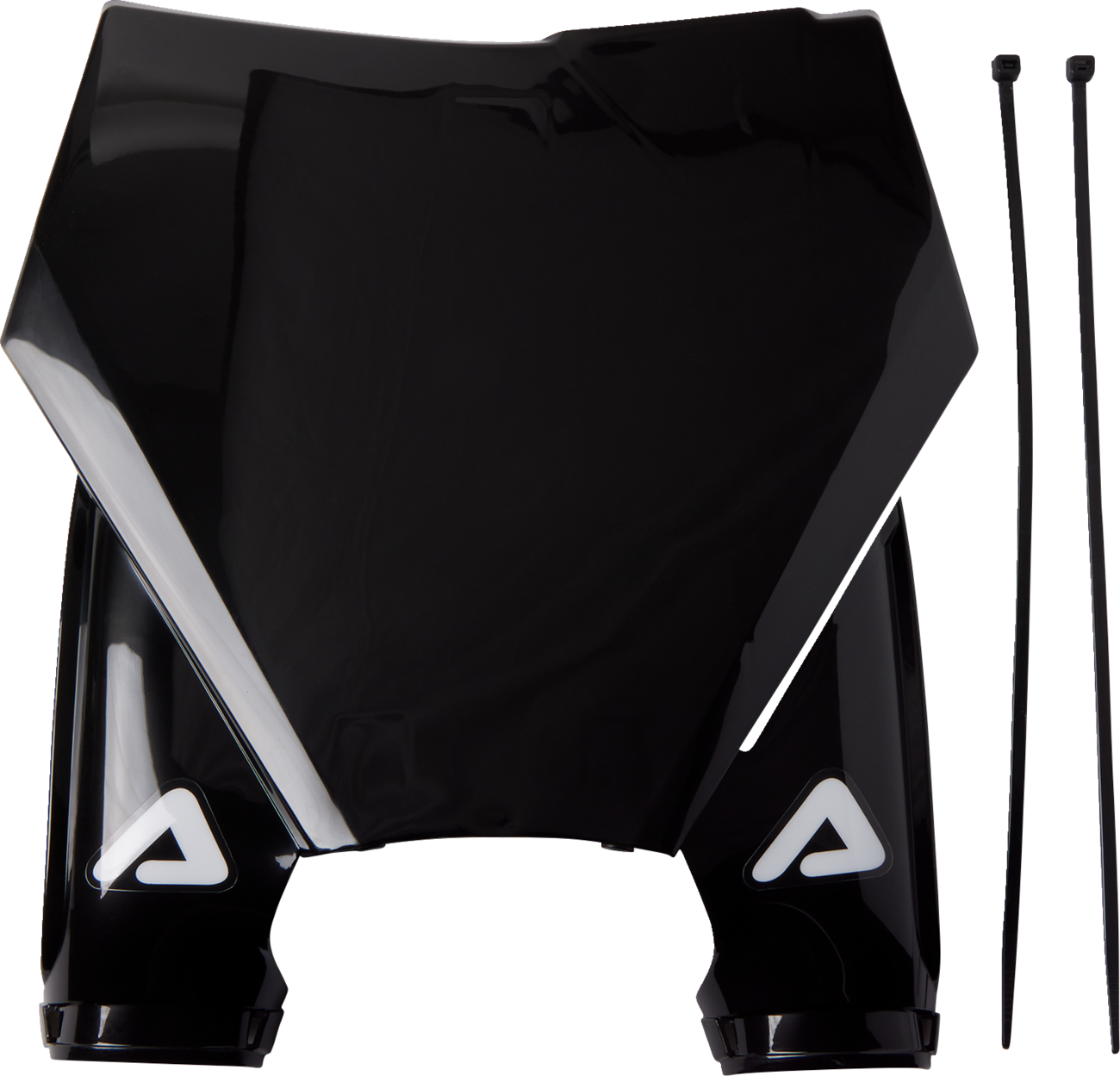 ACERBIS Raptor 2 Number Plate - Black/White 0520-4016