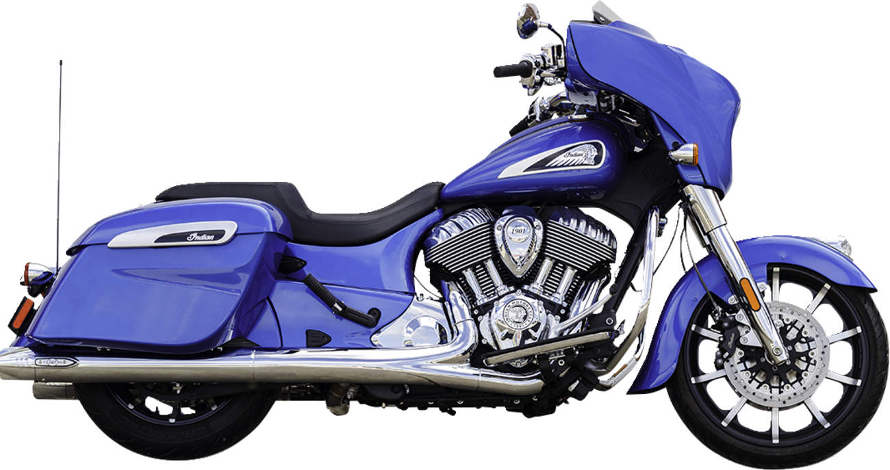 4" Broadhead Slip-On Mufflers - Fishtail - Chrome