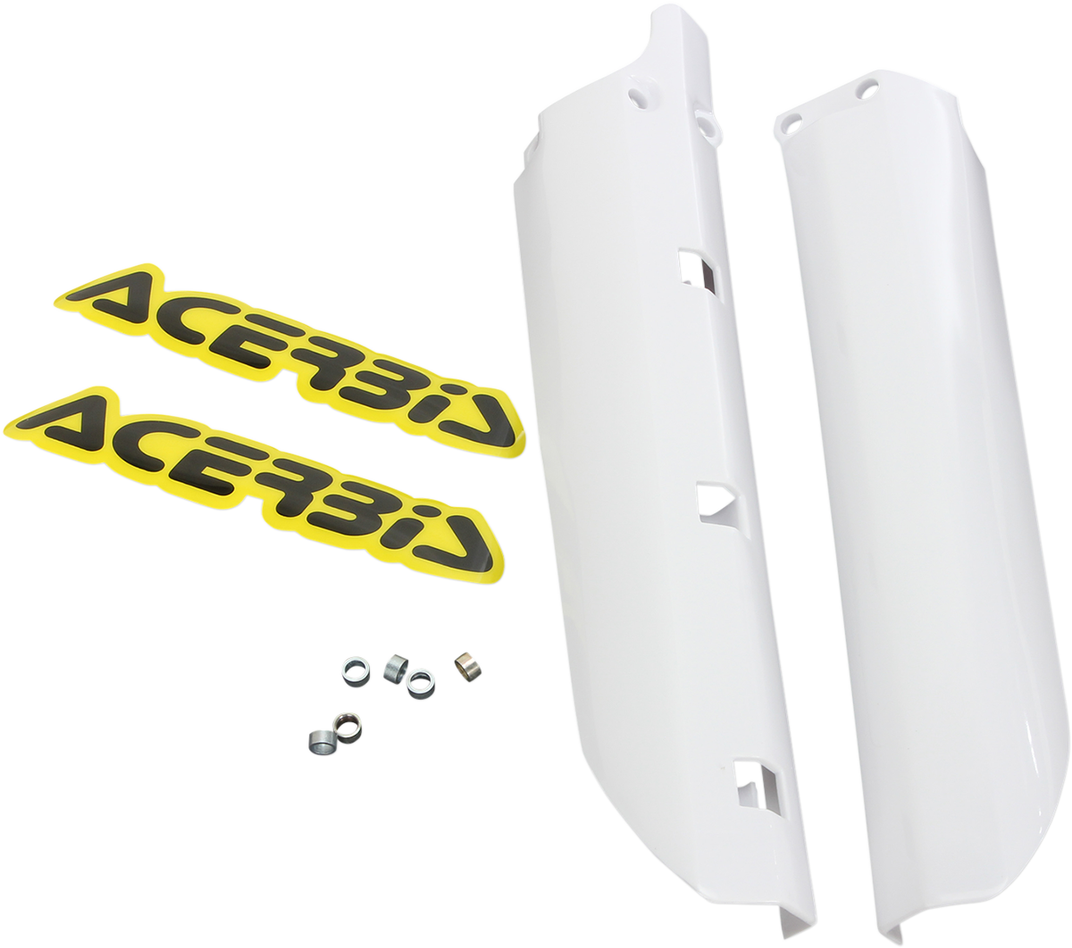 ACERBIS Fork Covers - Lower / White 0412-0282