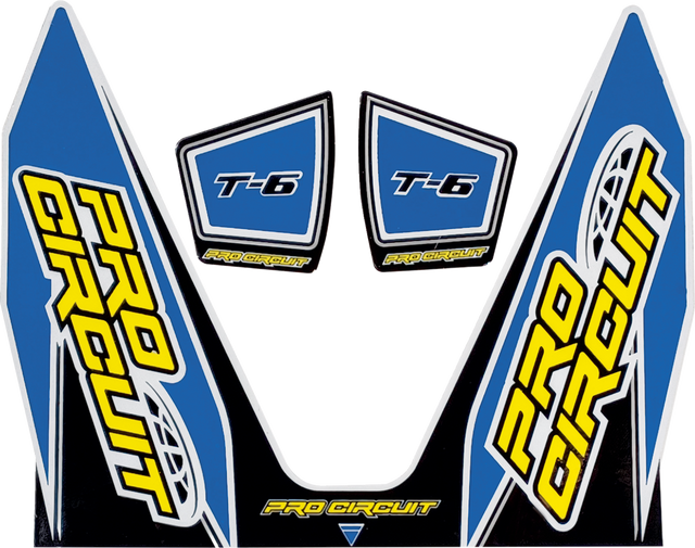 Pro Circuit T-6 Exhaust Decals - T-6 Decal / Light Blue 1860-2270