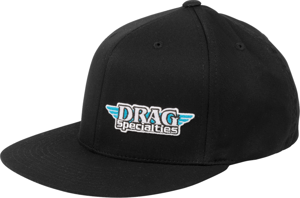 THROTTLE THREADS Flat Bill Hat - Drag Specialties Flat Bill Hat / Black 2501-2141