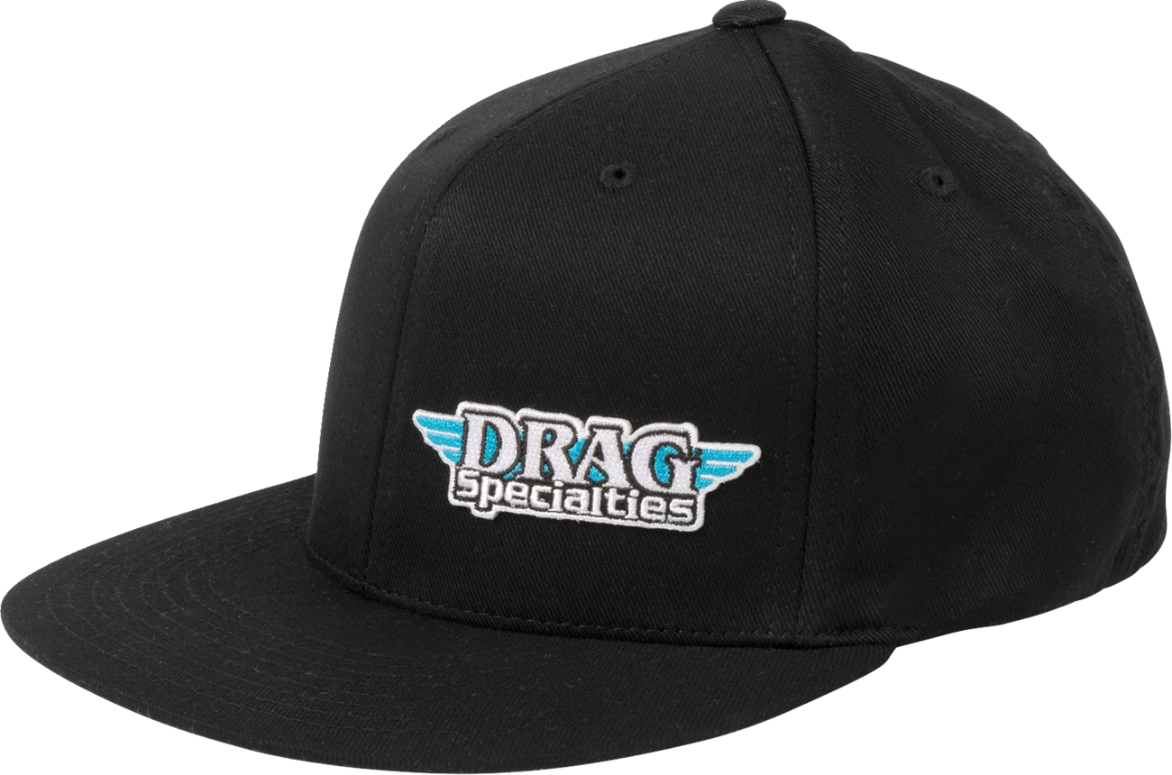 THROTTLE THREADS Flat Bill Hat - Drag Specialties Flat Bill Hat / Black 2501-2141