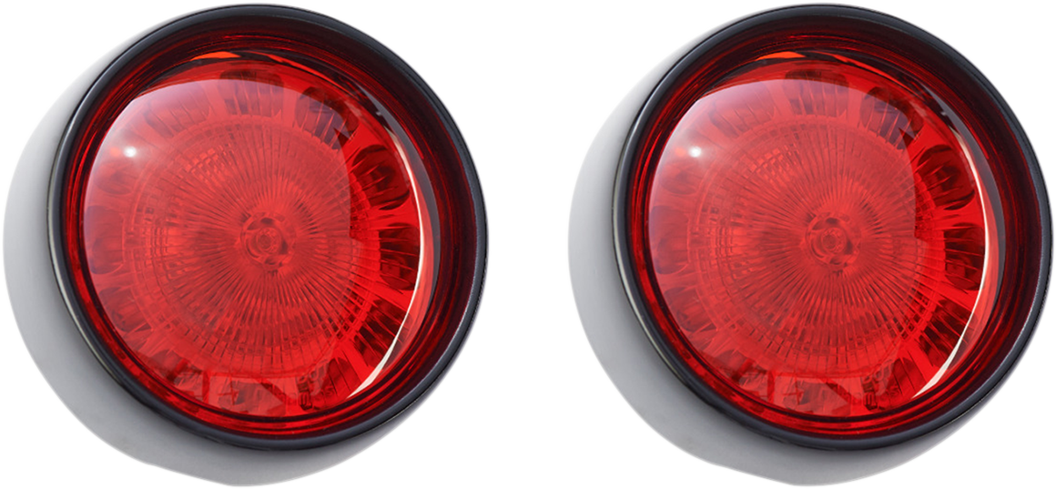 CUSTOM DYNAMICS Bullet Turn Signal - 1156 / Gloss Black / Red Lens 2020-1691