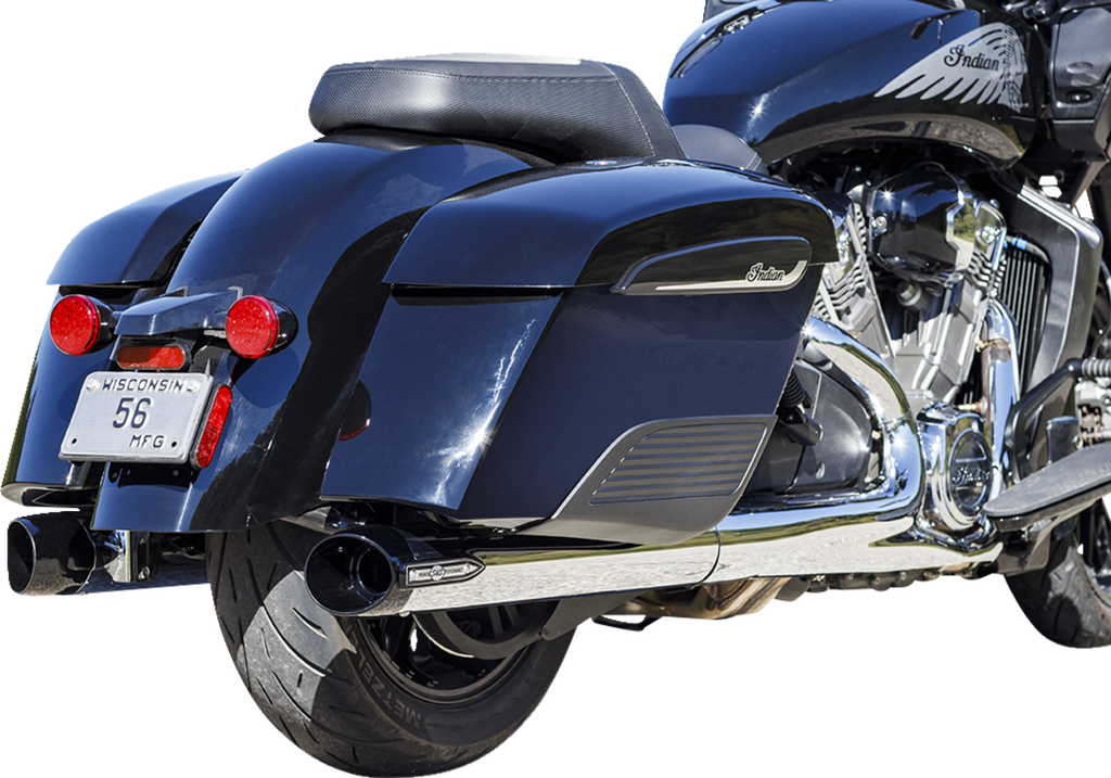 4" Broadhead Slip-On Mufflers - Slash Cut - Chrome