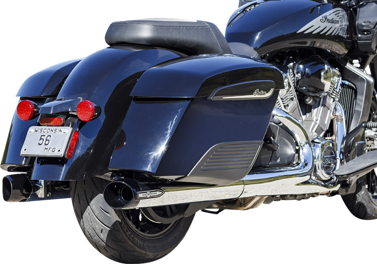 4" Broadhead Slip-On Mufflers - Slash Cut - Chrome