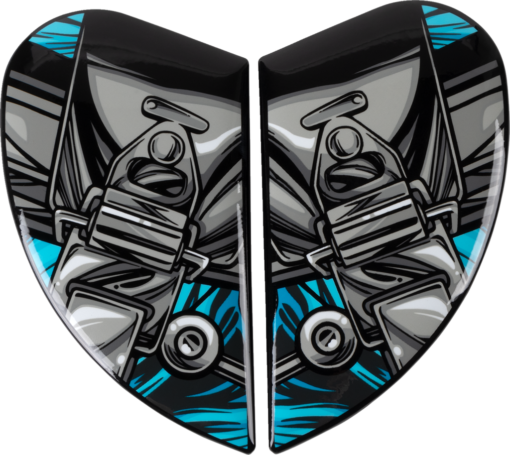 ICON Airframe Pro™ Helmet Side Plates — Outbreak - Airframe Pro™ Side Plates / Outbreak / Blue 0133-1407