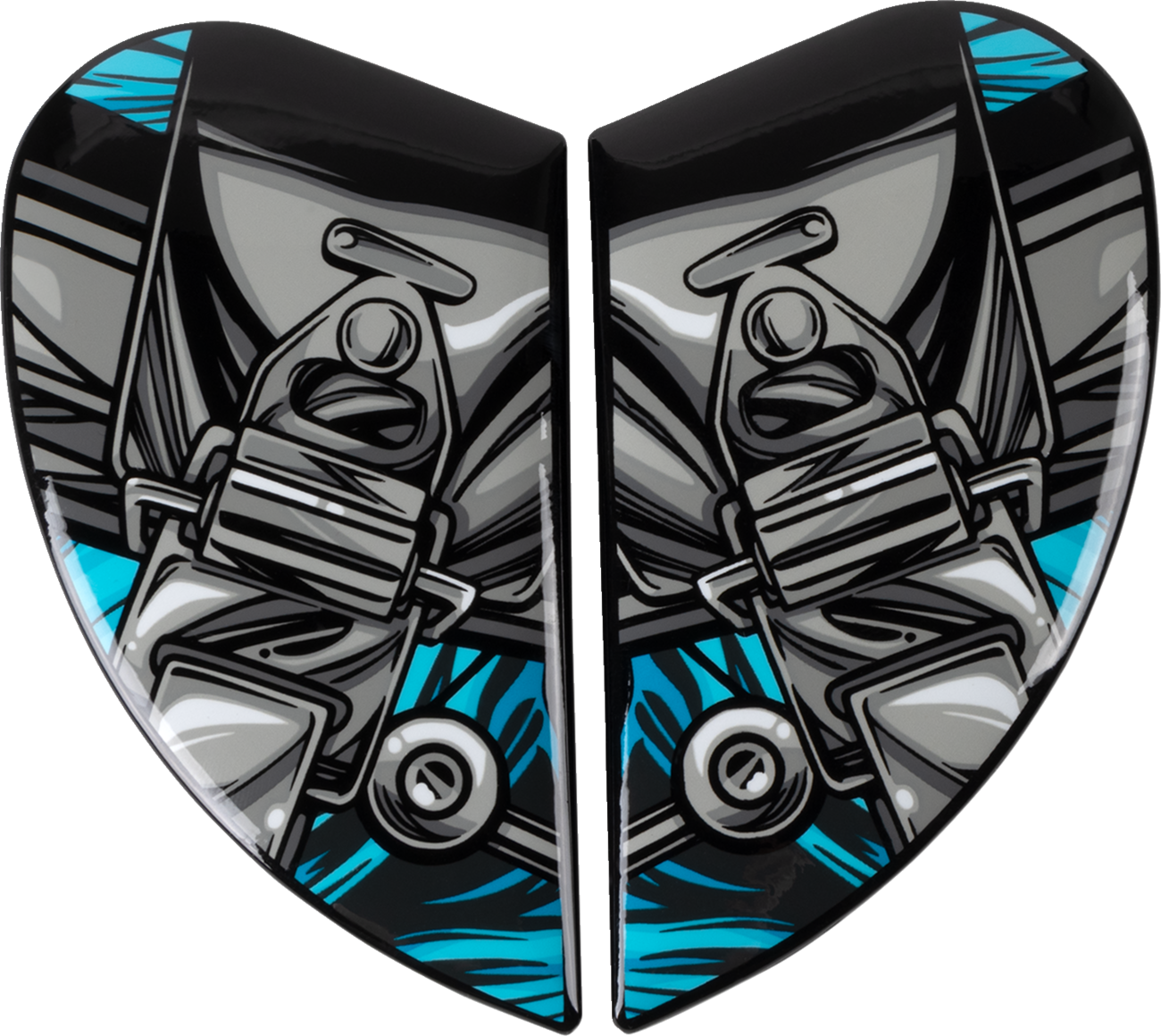 ICON Airframe Pro™ Helmet Side Plates — Outbreak - Airframe Pro™ Side Plates / Outbreak / Blue 0133-1407