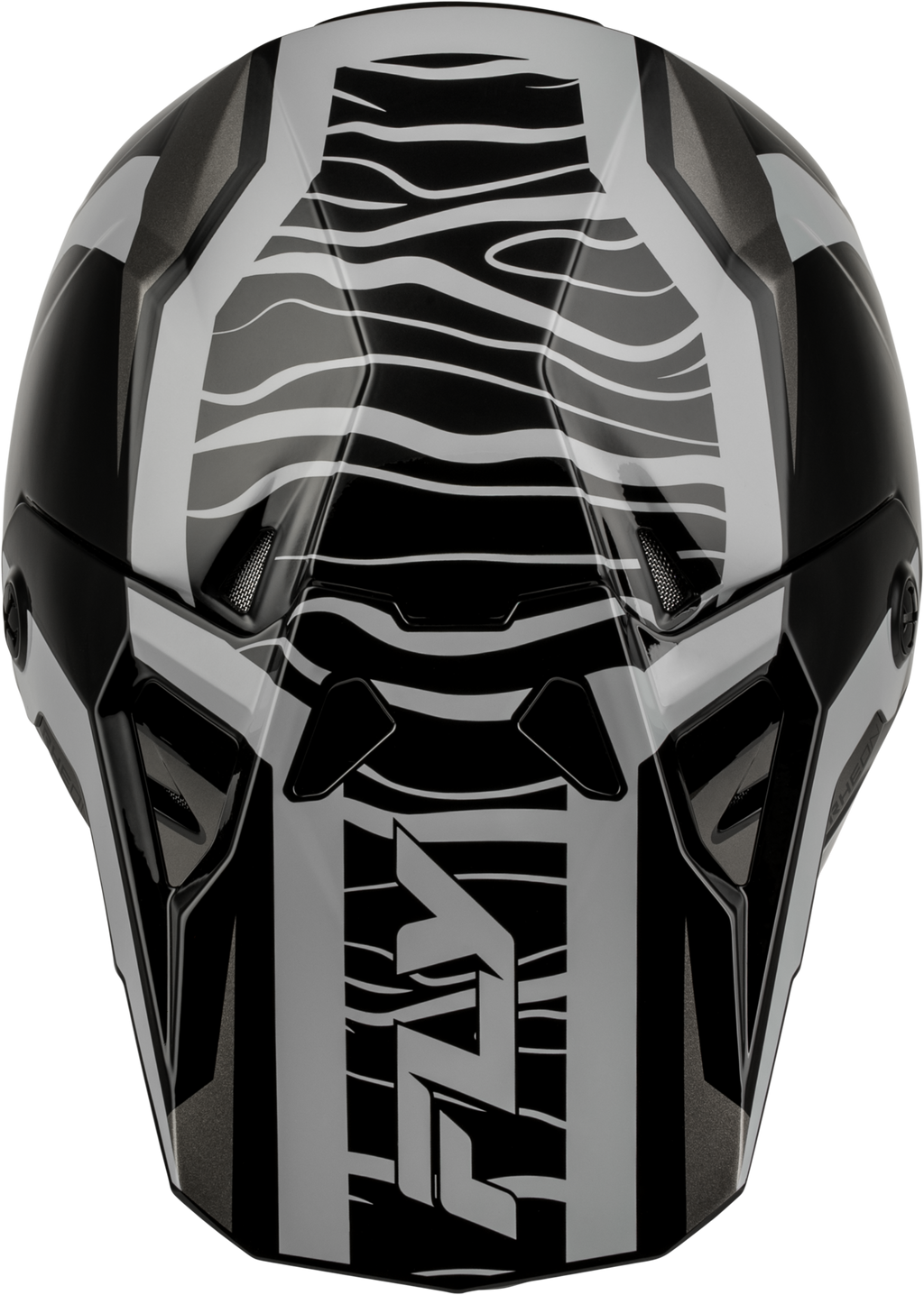 FLY Racing Formula CP Charge Helmet (2027) - Black / Grey / Light Grey - View 9