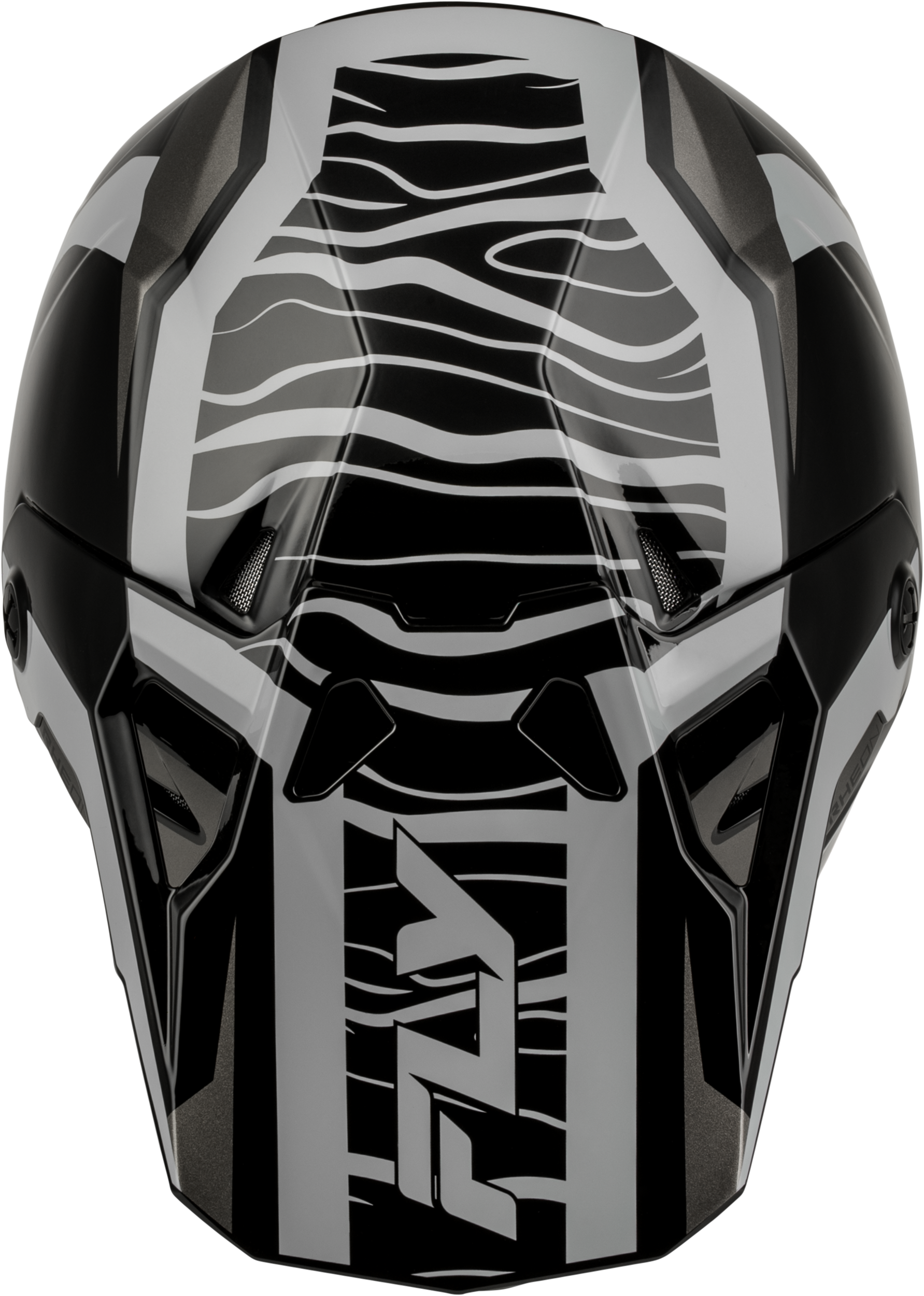 FLY Racing Formula CP Charge Helmet (2027) - Black / Grey / Light Grey - View 9