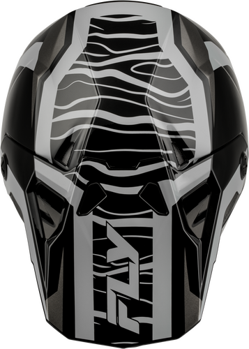FLY Racing Formula CP Charge Helmet (2027) - Black / Grey / Light Grey - View 25