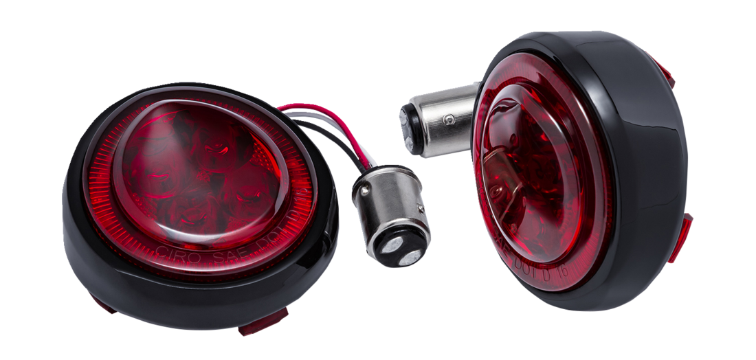 CIRO Turn Signal Insert - Red LED / Red Lens / Black 2040-2860