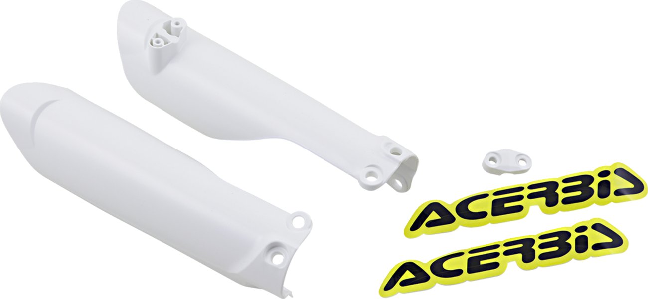 ACERBIS Lower Fork Covers for Inverted Forks - White 0412-0521