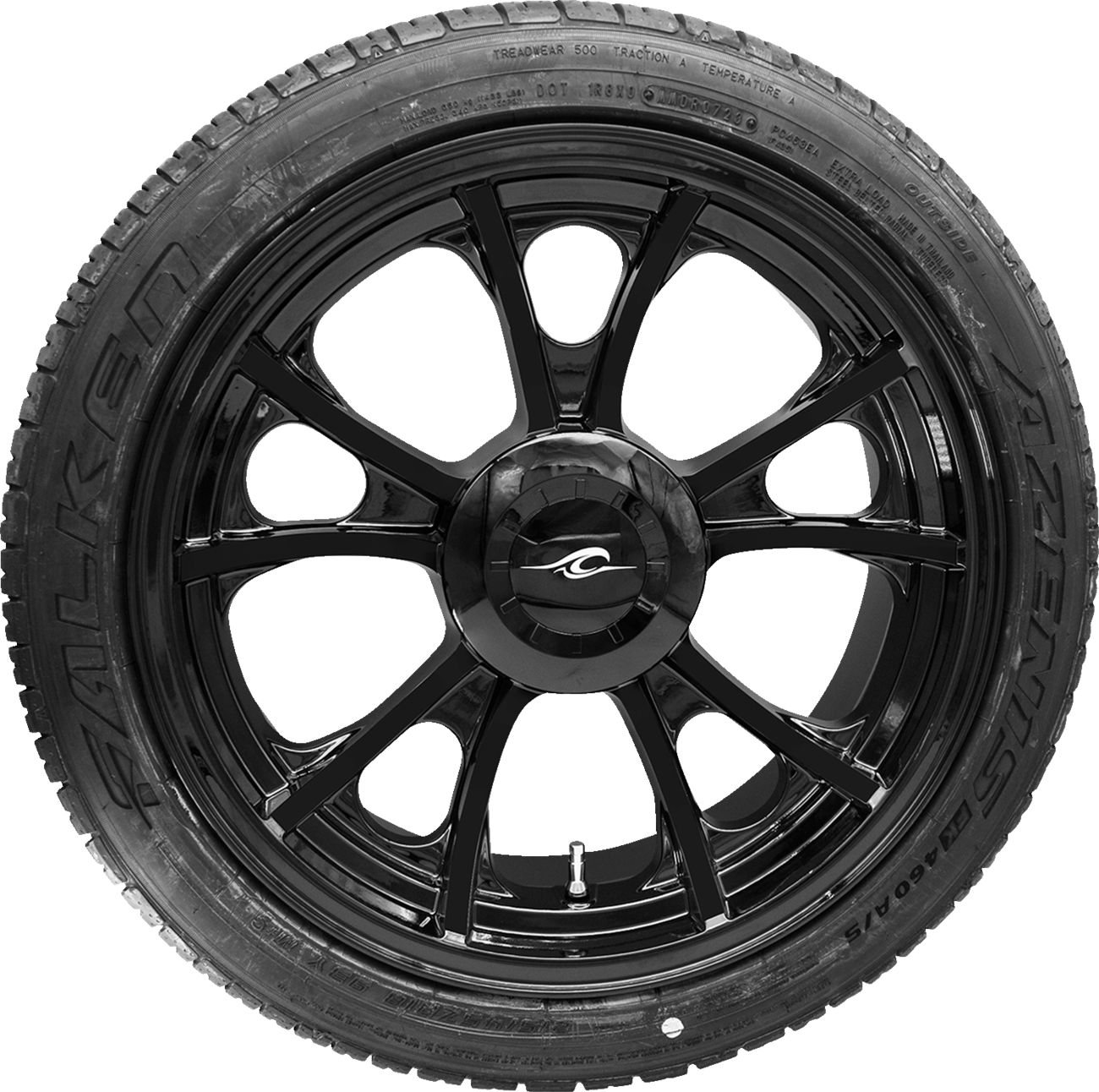 COASTAL MOTO Largo 3D Rear Wheel - Black (18") | Falken Tire (215/45ZR18) / Trike 0336-0034