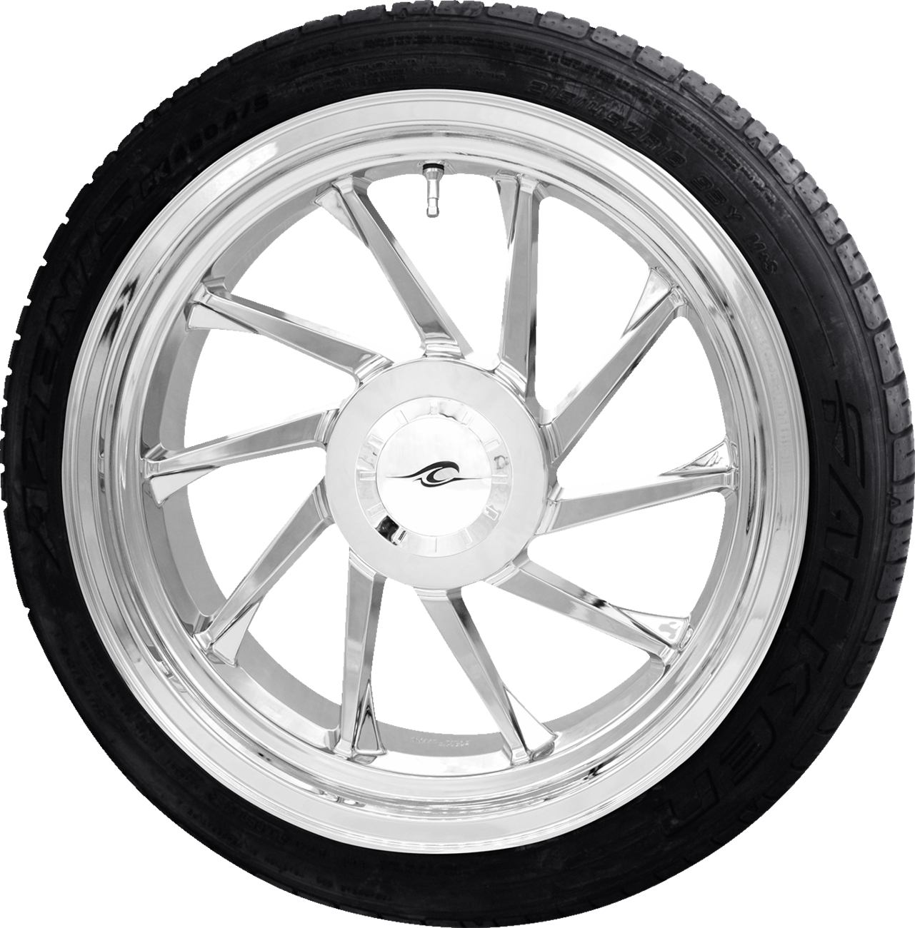 COASTAL MOTO Hurricane 3D Rear Right Wheel - Chrome (18") | Falken Tire (215/45ZR18) 0336-0017