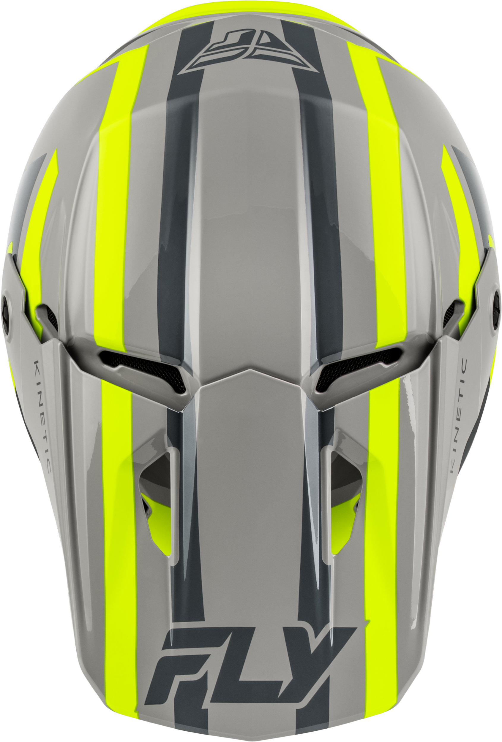 FLY Racing Kinetic Sync Helmet (2027) - Grey / Hi-Viz - View 10