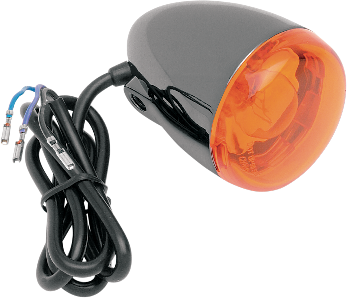 CHRIS PRODUCTS Turn Signal - Black Nickel/Amber 8510A