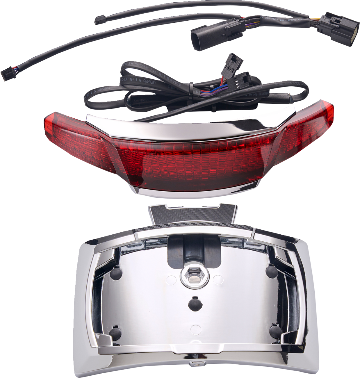 CIRO Taillight/License Plate Holder - Red Lens / Chrome 2010-1499