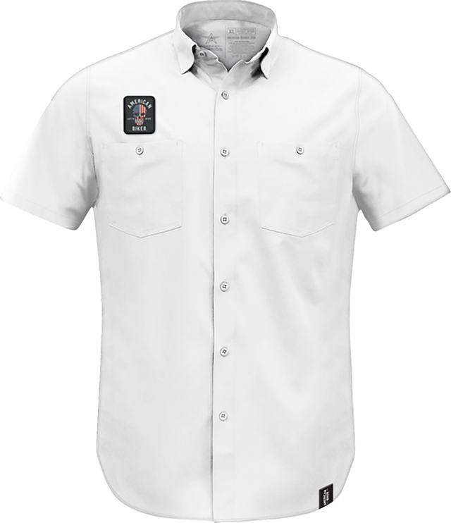 AMERICAN BIKER Biker Sam Lightweight Shirt - Red/White/Blue / Large 3040-3409