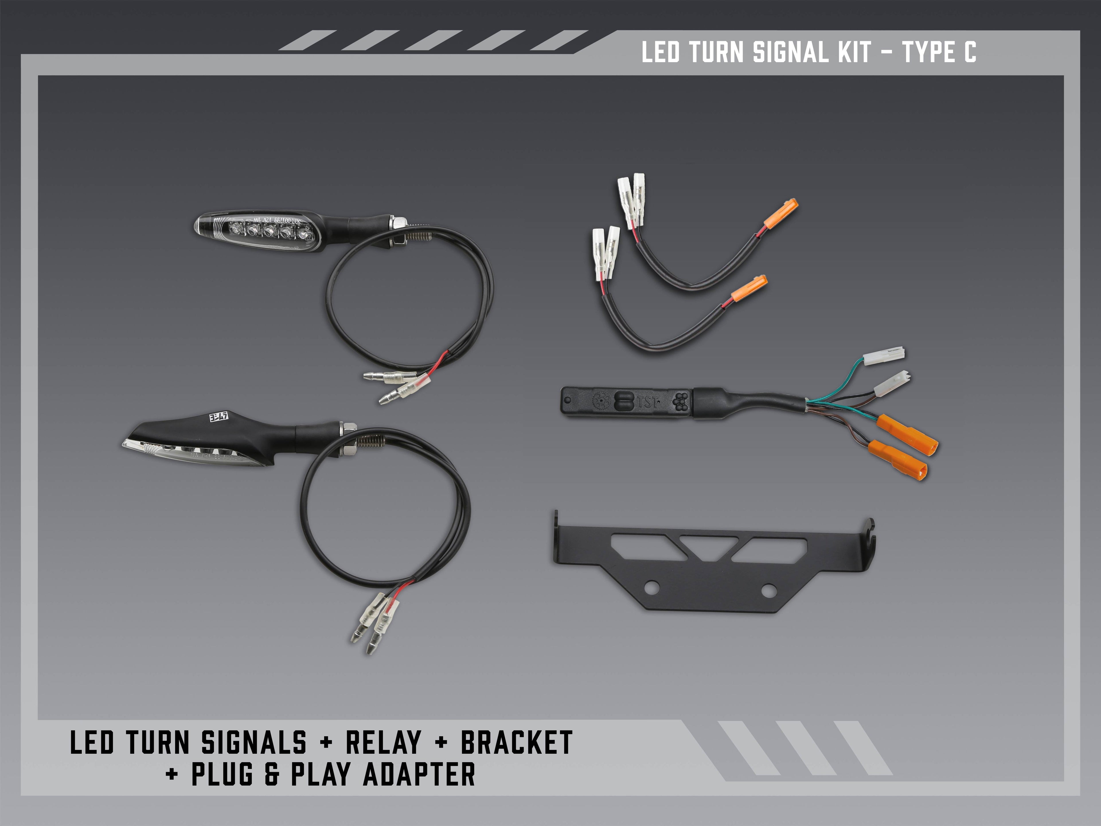 Yoshimura Type C Standard LED Signal Kit for V2 Fender Eliminators