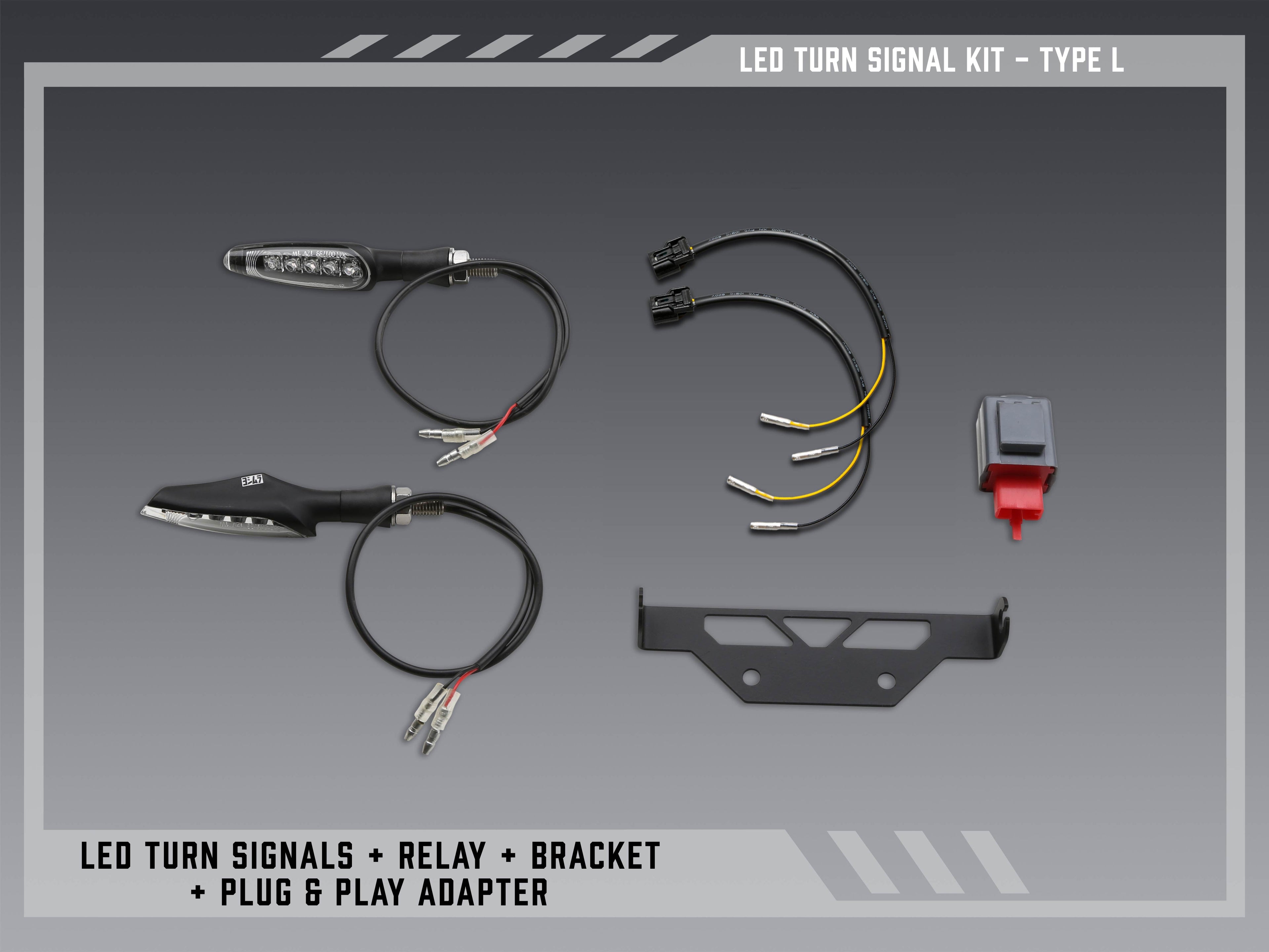 Yoshimura Type L Standard LED Signal Kit For V2 Fender Eliminators