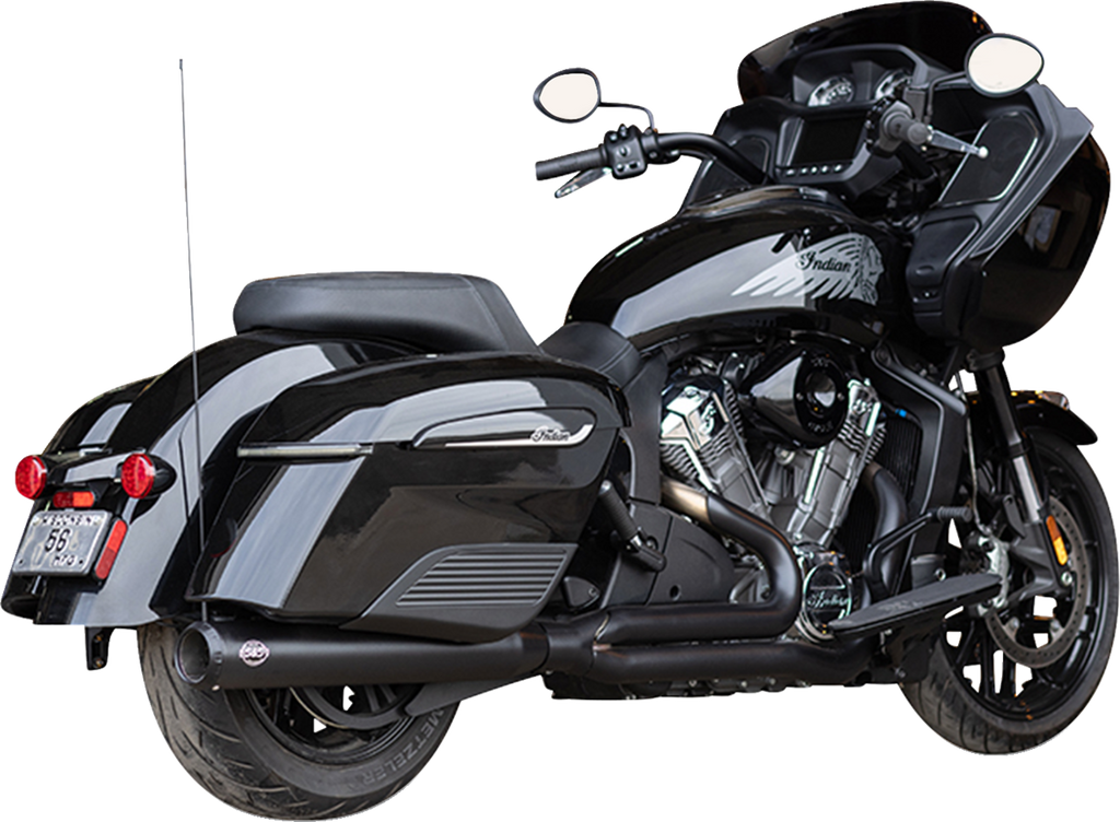 2-into-1 Qualifier Exhaust System - Guardian Black - Race Only - Indian with PowerPlus