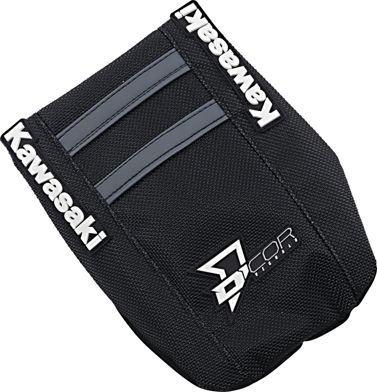 D'COR Visuals Seat Cover - Black/Gray - KX '19-'26