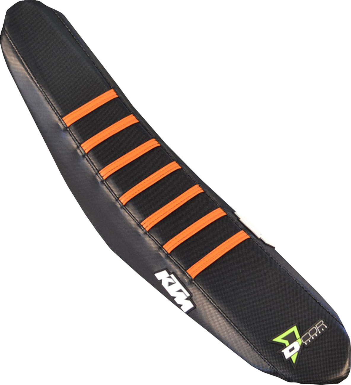 D'COR Visuals Seat Cover - Black/Orange Ribs - KTM SX '25-'26