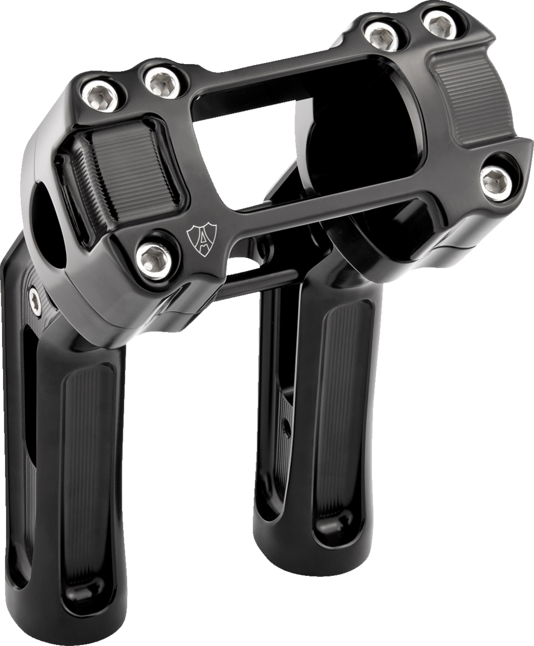 ARLEN NESS Method Kickback Handlebar Riser - Softail Gauge Cut-Out / 7" / Black 0603-1145