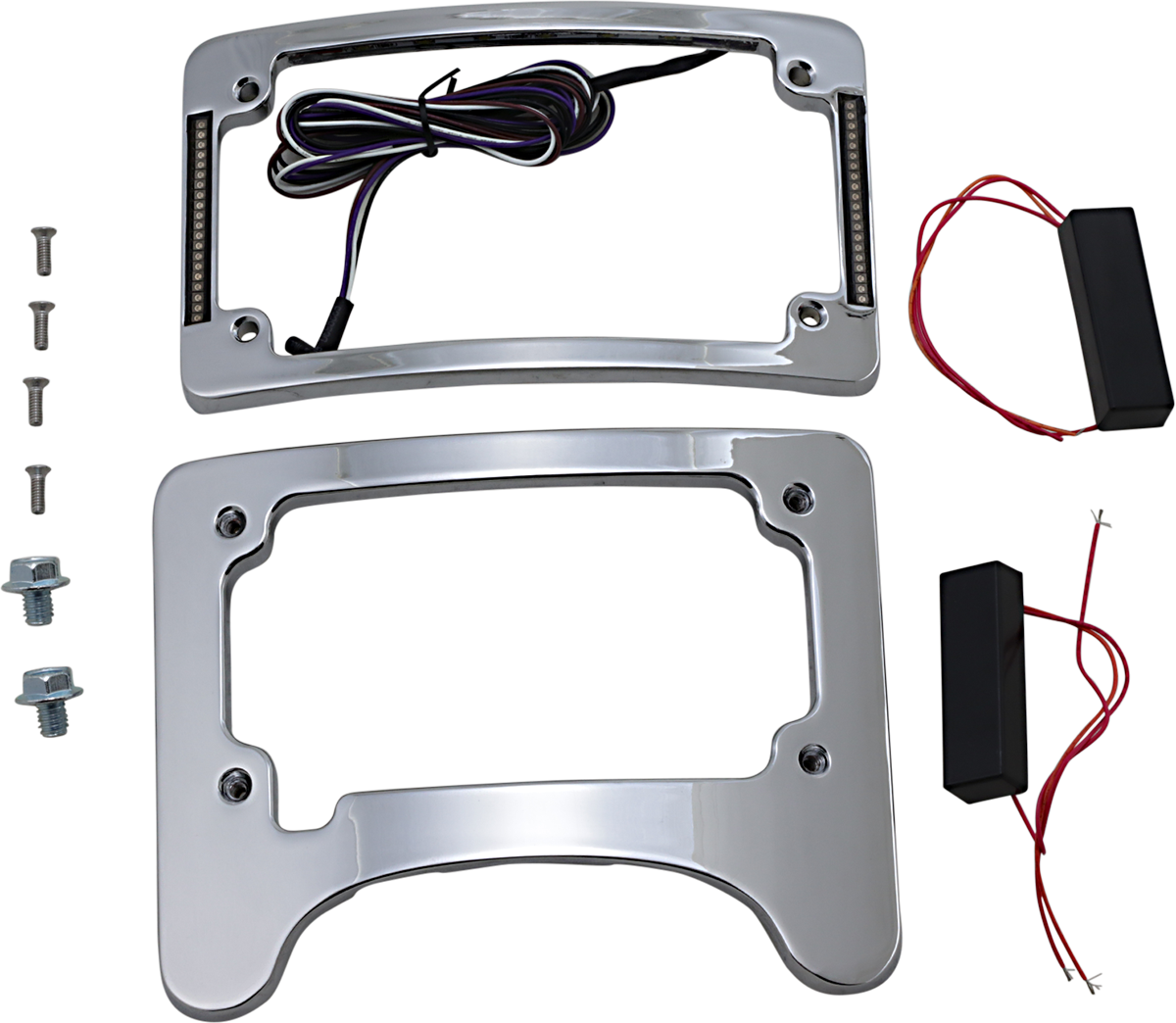 CUSTOM DYNAMICS Turn Signal Eliminator/Illuminated Tri-Frame - Chrome 2030-1498