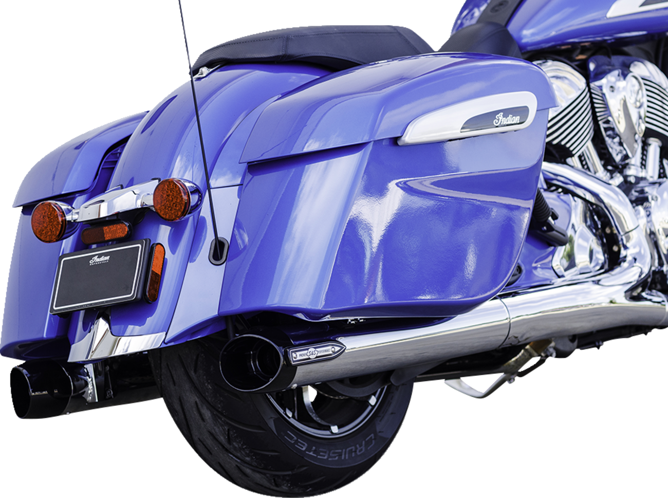 4" Broadhead Slip-On Mufflers - Slash Cut - Chrome