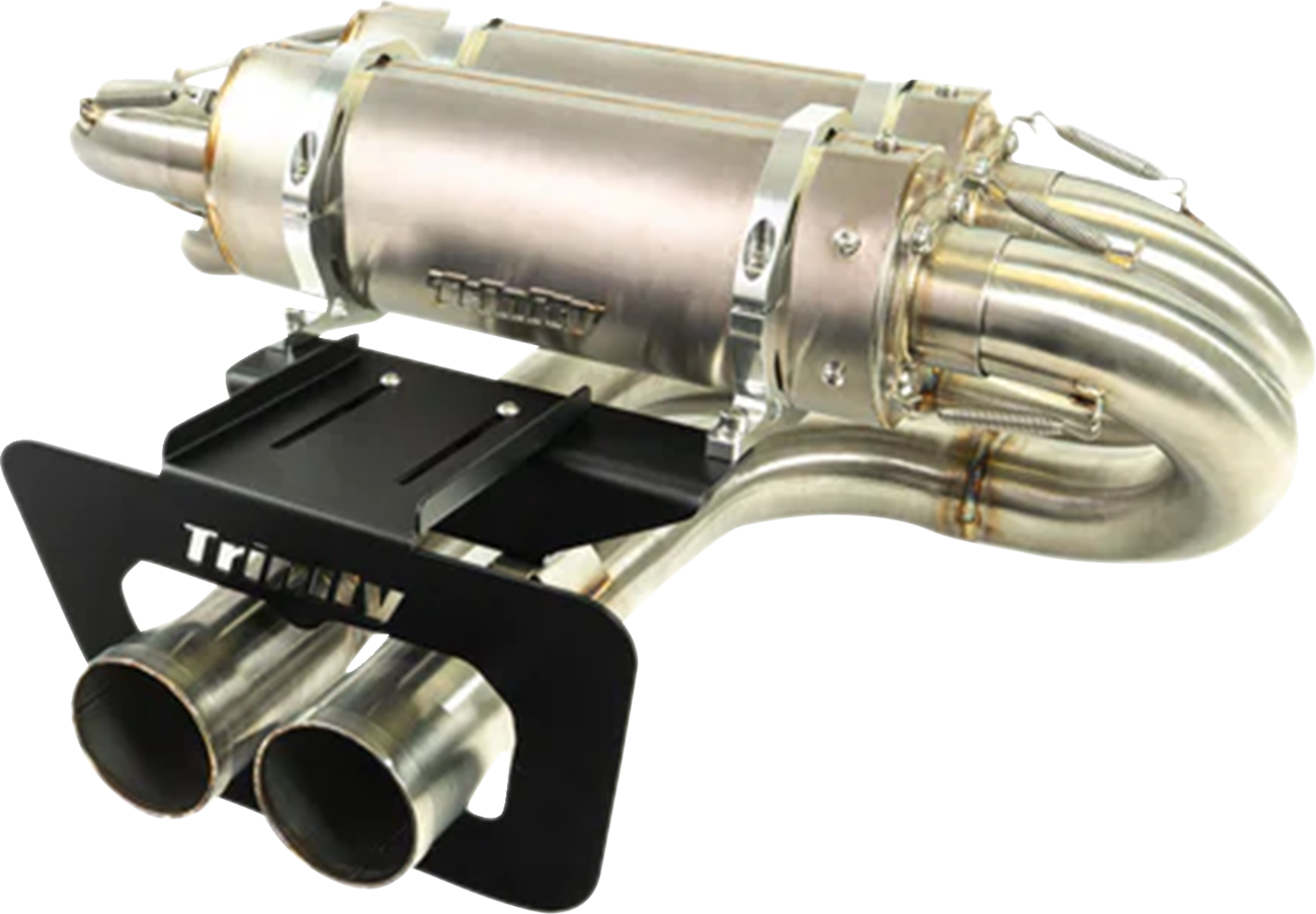 TRINITY RACING Slip-On Muffler - Stainless Steel / Maverick R 1831-1091