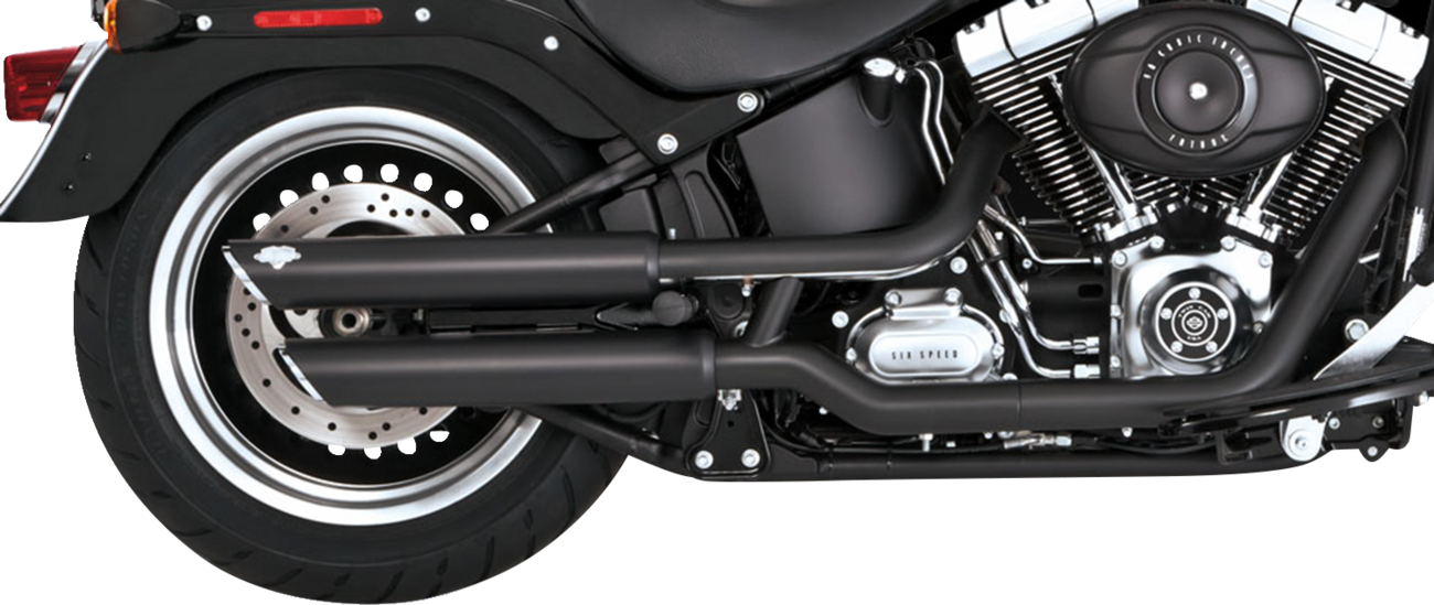 3" Twin Slash Slip-On Mufflers - Black