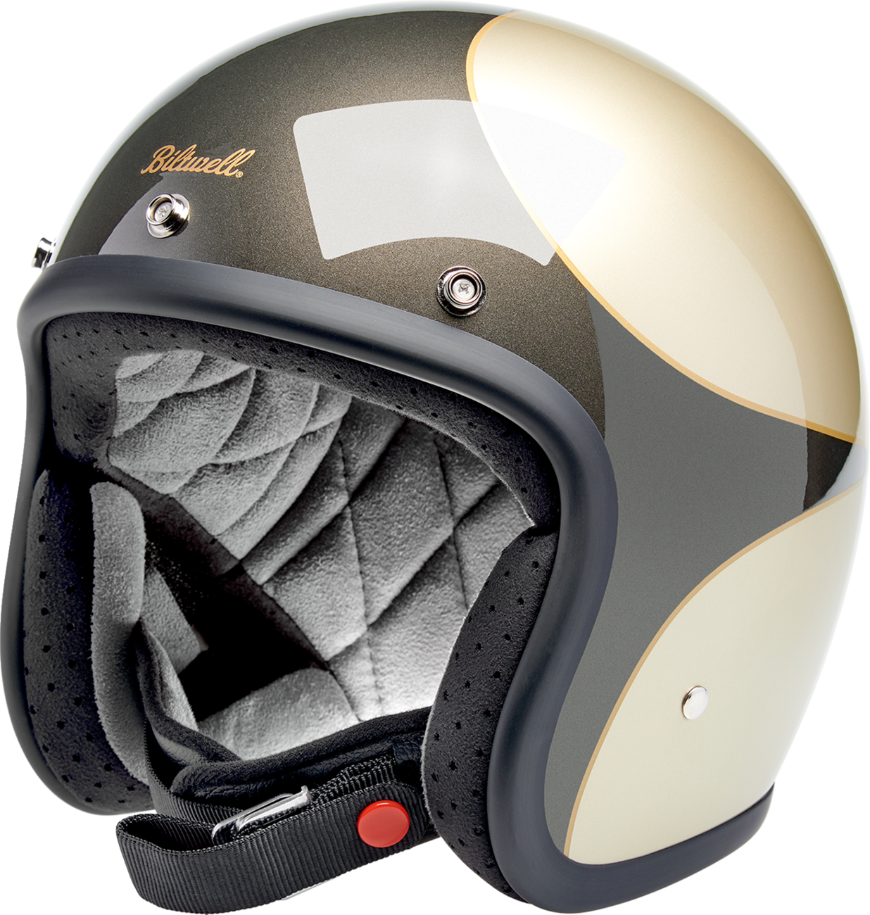 BILTWELL Bonanza Helmet - Scallop / Metallic Charcoal/Champagne / 2XL 0104-3545