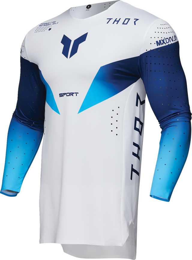 29108111 THOR Sportmode Strike Jersey — White/Blue/Navy