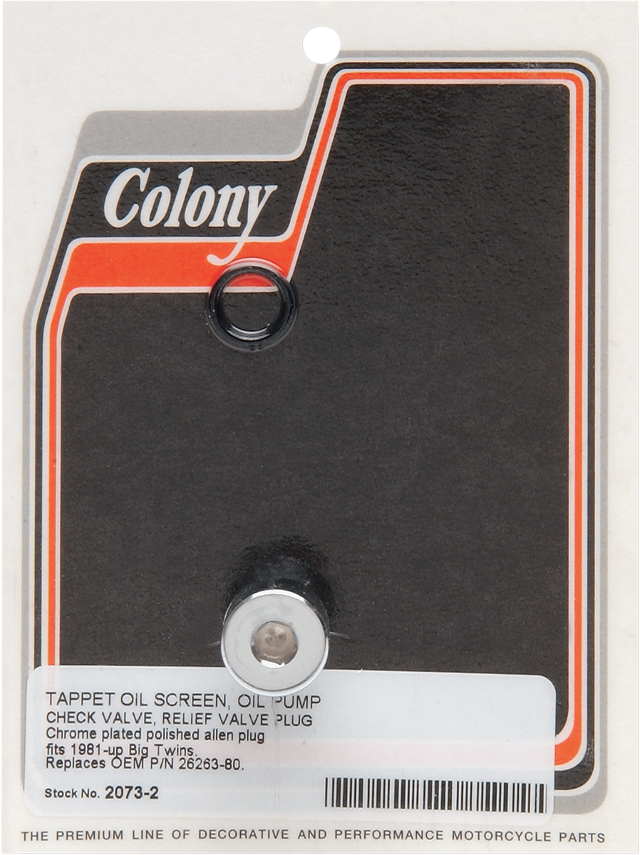 COLONY Plug Kit - Oil Pump / Big Twin 2401-0107