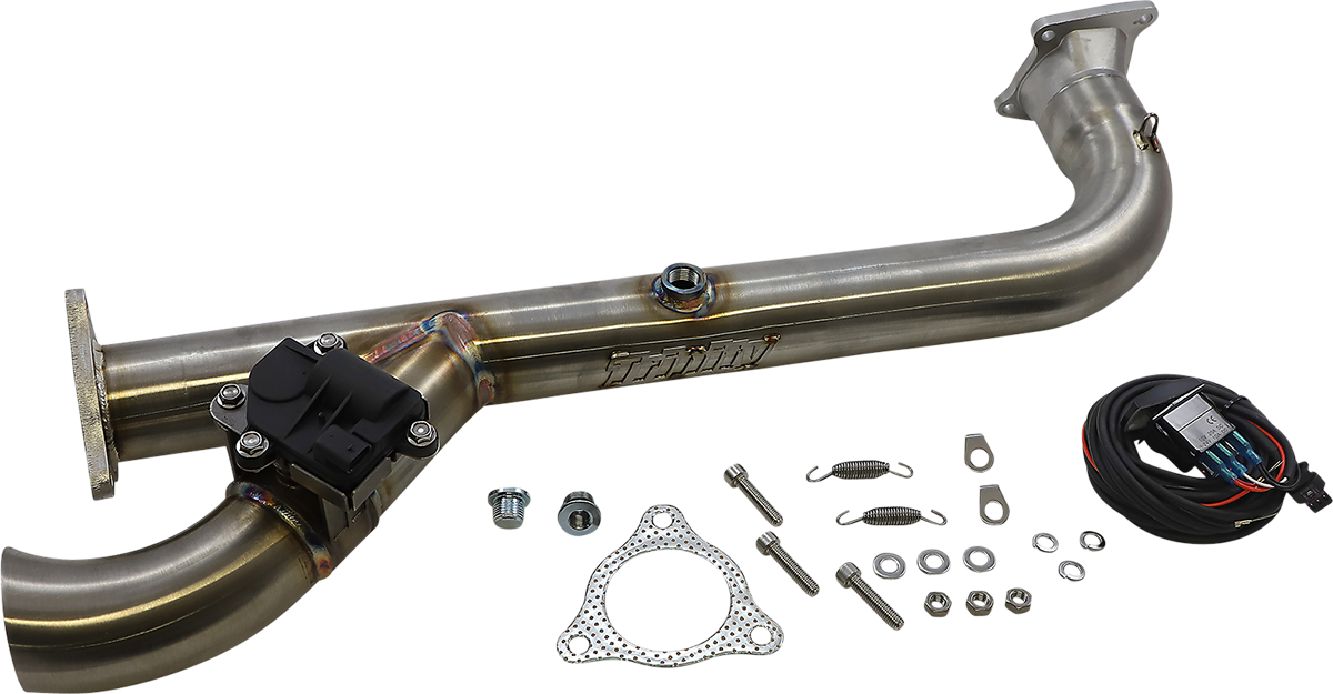 TRINITY RACING Side Piece Header Pipe - Cut Out Header / RZR Turbo 1832-0093