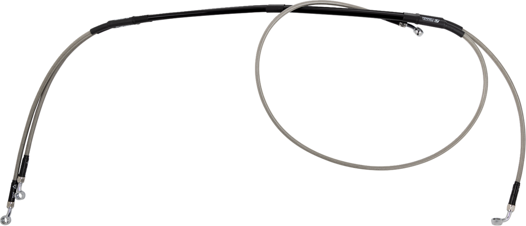 MOOSE OFFROAD Stainless Steel Braided Brake Line - Brake Line Pair / Stainless Steel 1741-6773