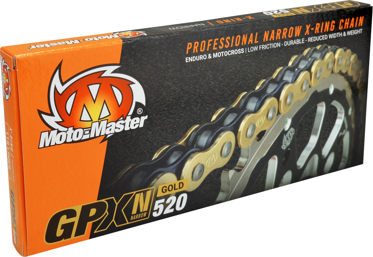 MOTO-MASTER GPX-N Drive Chain - GPX-N 520 / Drive Chain / 118 Links / Gold 1222-0734