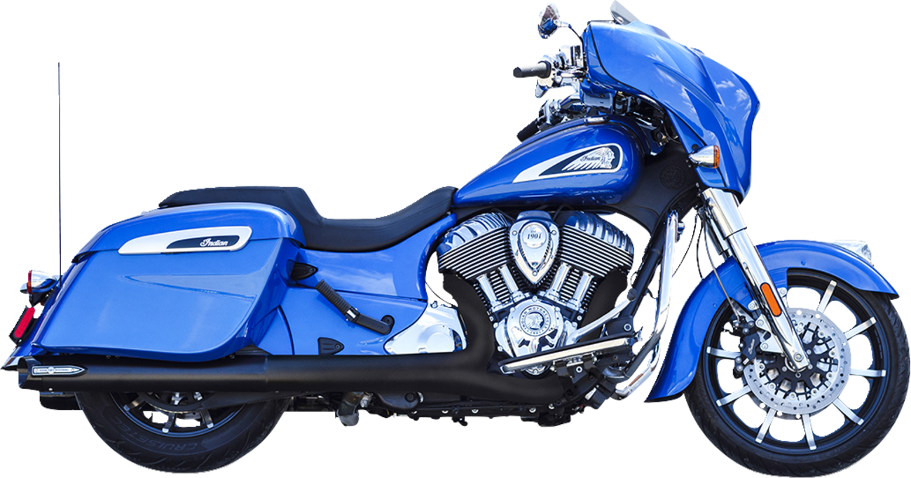 4" Broadhead Slip-On Mufflers - Slash Cut - Chrome